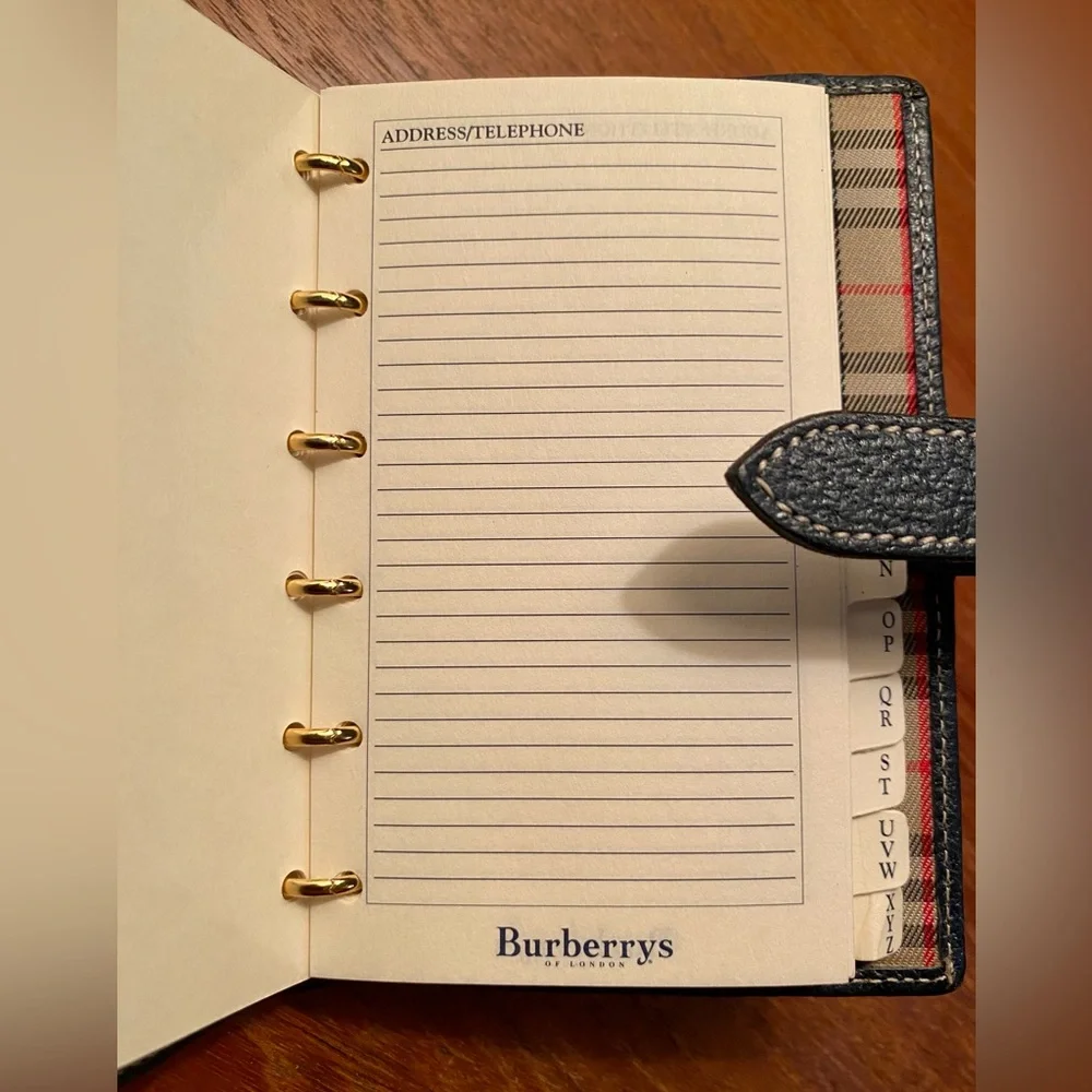 *Vintage* Burberrys®️of London Navy Address Book